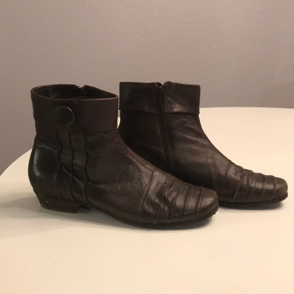 Steam punk leather boots